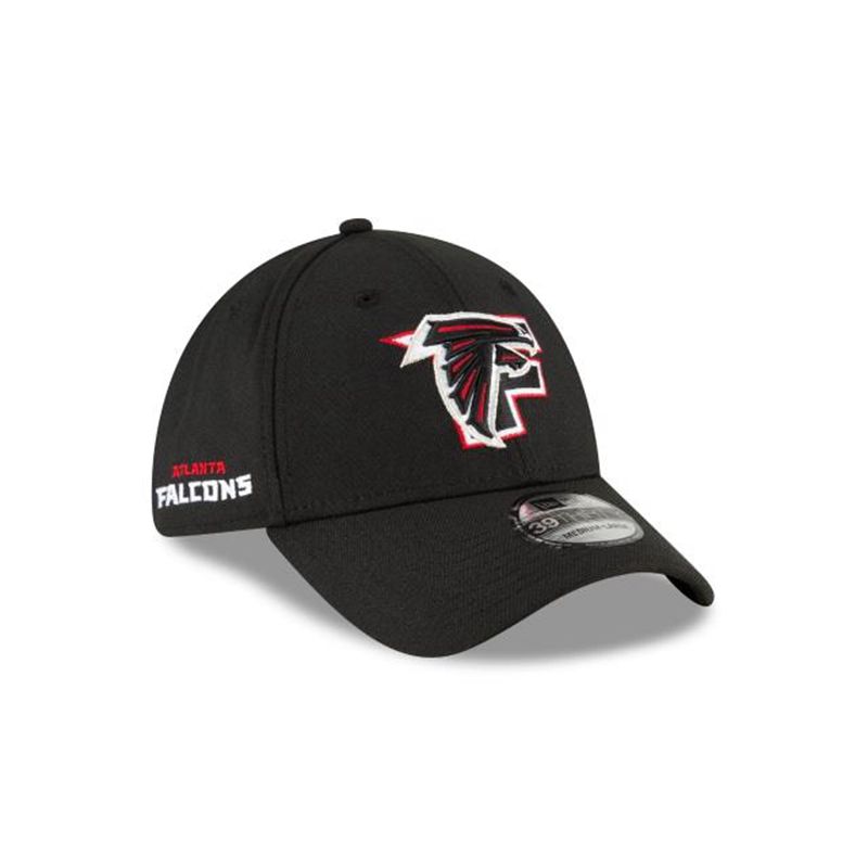 NFL Atlanta Falcons Logo Mix 39Thirty Stretch Fit (PSU7002) - Black New Era Caps